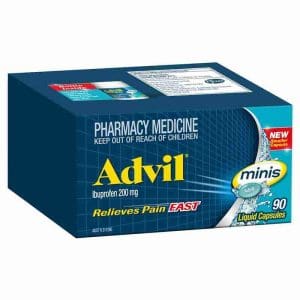 Advil Minis Ibuprofen 200mg 90 Liquid Capsules