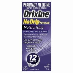 Drixine 12 Hour Relief No Drip Moisturising Nasal Spray 15ml