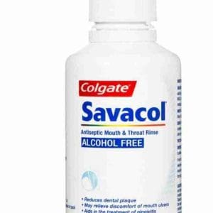 Colgate Savacol Antiseptic Mouth And Throat Rinse Mouthwash, 300ml, Alcohol Free