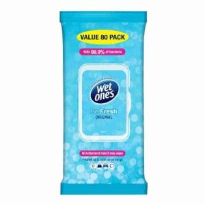 Wet Ones Be Fresh Wipes 80 Pack
