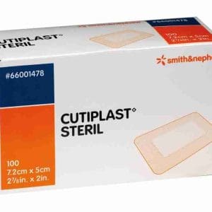 Cutiplast Adhesive Fabric Dressing 7.2cm X 5cm 100 Pack
