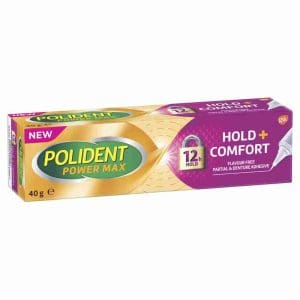 Polident Max Hold + Comfort Partial & Denture Adhesive 40G