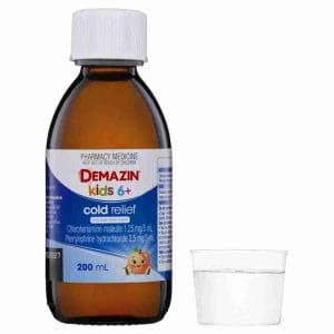 Demazin Kids 6+ Cold Relief Colour Free Syrup 200ml - Image 5