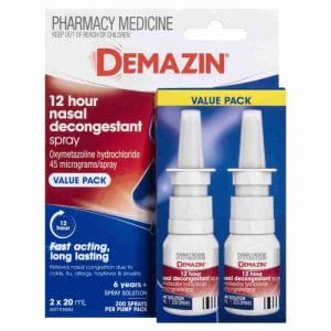 Demazin 12 Hour Nasal Decongestant Spray Value Pack 2 X 20ml - Image 3