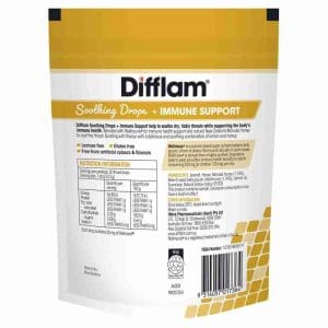 Difflam Soothing Throat Drops + Immune Support Honey & Lemon Flavour 20 Drops - Image 3