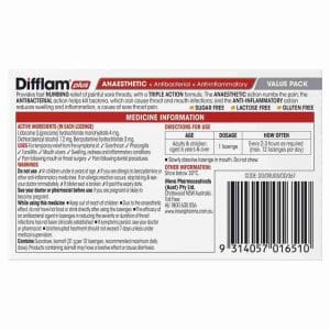 Difflam Plus Anaesthetic Sore Throat Lozenges Honey & Lemon Flavour 32 Pack - Image 3