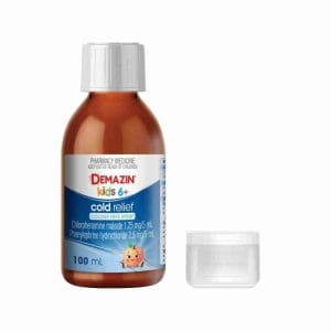 Demazin Kids 6+ Cold Relief Colour Free Syrup 100ml - Image 6