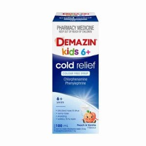 Demazin Kids 6+ Cold Relief Colour Free Syrup 100ml - Image 2