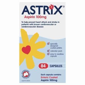 Astrix Aspirin 100mg 84 Capsules - Image 3