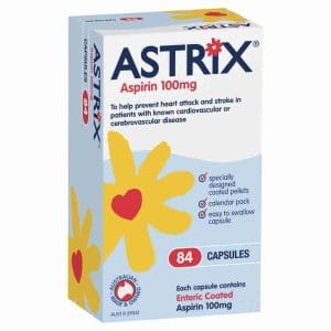 Astrix Aspirin 100mg 84 Capsules