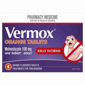 Vermox Worming Treatment Orange 4 Tablets - Image 3