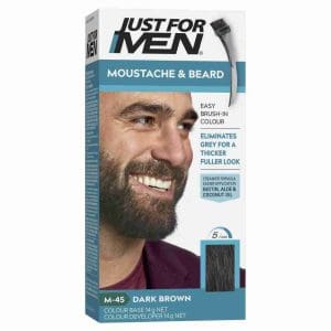 Just For Men Moustache & Beard Brush - In Colour Gel Dark Brown - Image 1