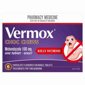 Vermox Worming Treatment Choc Chews 6 Tablets - Image 3