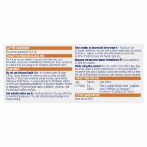 Voltaren Rapid 12.5 20 Tablets - Image 3