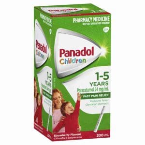 Panadol Children 1 - 5 Years Colourfree suspensionension, Strawberry Flavour, 200ml