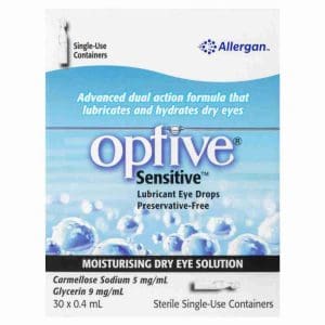 Optive Sensitive Lubricant Eye Drops 30 X 0.4ml - Image 3