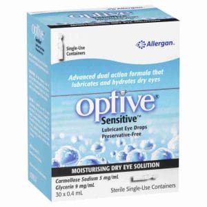 Optive Sensitive Lubricant Eye Drops 30 X 0.4ml