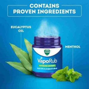 Vicks Vaporub Chest Rub And Vaporizing Ointment Decongestant 100G - Image 3