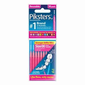 Piksters Interdental Brushes Pink Size 00 10 Pack