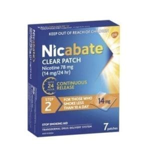 Nicabate Clear Patch Quit Smoking Step 2 14mg 7 Pack