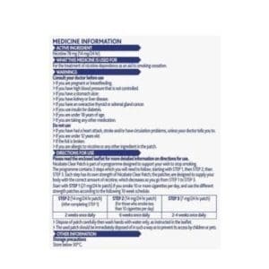 Nicabate Clear Patch Quit Smoking Step 2 14mg 7 Pack - Image 3