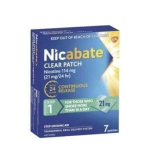 Nicabate Clear Patch Quit Smoking Step 1 21mg 7 Pack