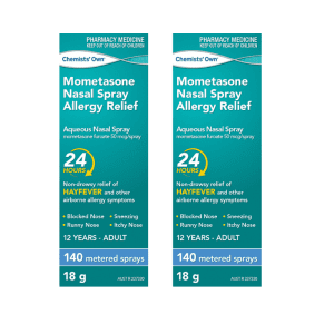 2* Chemists' Own Nasal Spray Allergy Relief Symptoms 50Mcg 140 Dose
