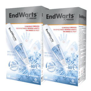 2* Endwarts Freeze - Effectively Remove Warts On Hands And Feet 7.5G = 15G