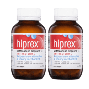 2* Hiprex Antibacterial Suppress & Eliminate Urinary Tract Bacteria 100 Tablets