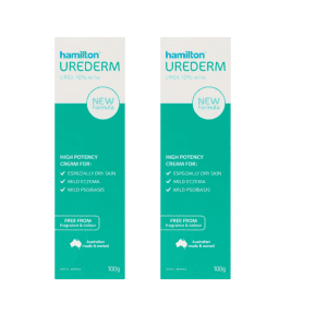 2* Urederm Cream Urea 10% Mild Eczema Dermatitis Psoriasis Dry Skin 100G = 200G