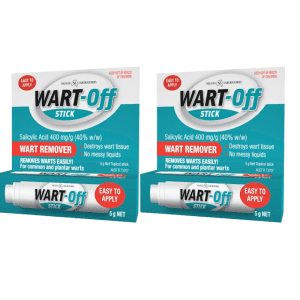 2* Wart Off Stick - Treatment Of Common Warts And Plantar Wart 5G