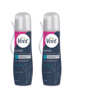 2* Veet Silk & Fresh Spray On Hair Removal Cream For Sensitive Skin 150G = 300G