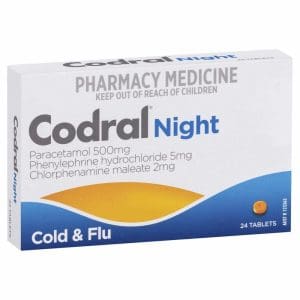 Codral Night Cold & Flu For Fast & Effective Night Time Relief 24 Tablets