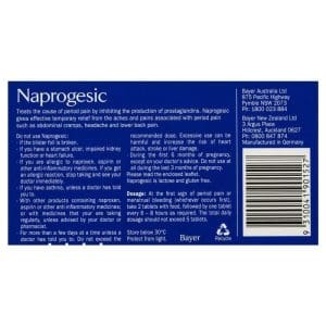 Naprogesic Treats The Cause Of Period Aches & Pain 275mg Tablets 24 Pack - Image 3