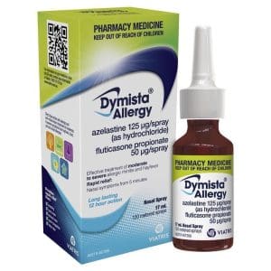 Dymista Allergy Nasal Spray 17ml Hayfever Relief Sneezing Runny Nose 120 Sprays