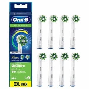 Oral - B Cross Action Electric Toothbrush Heads Durable White 8