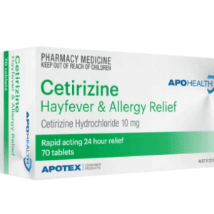 Apohealth Cetirizine 10mg Antihistamine For Fast Acting 24Hr Relief 70 Tablets