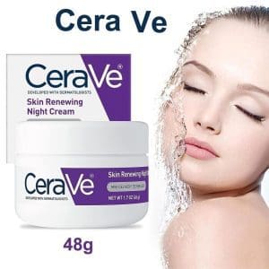 Cerave Skin Renewing Night Cream, Moisturizing Face Cream With Niacinamide 1.7Oz
