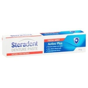 Steradent Active Plus Fresh Mint Denture Cleanser Paste 115G