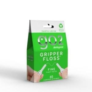 Dental Floss GO2 Dentagenie Gripper Fine Floss - 60 Flosstrips with Grips