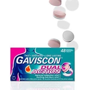 Gaviscon Dual Action Chewable Tablets Peppermint Heartburn Indigestion Relief 48 Pack - Image 4