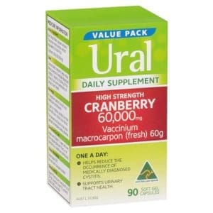 Ural 60 000mg Daily Supplement High Strength Cranberry 90 Capsules