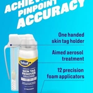 Scholl Freeze Away Skin Tag Remover - Cryogenic Skin Tag Removal Solution Safe For In - Home Application Clinically Proven To Remove Skin Tags In As Little As One Treatment 12 Treatments In Box - Image 5