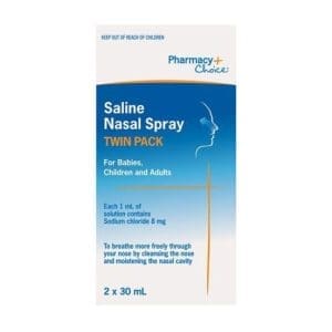 Pharmacy Choice Saline Nasal Spray 30ml Twin Pack