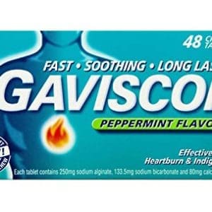 Gaviscon Chewable Tablets Peppermint Heartburn Indigestion Relief 48 Pack - Image 3