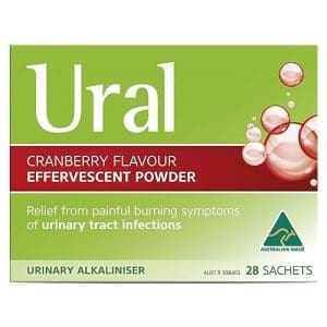Ural Cranberry Flavour Effervescent Powder Sachets 28 Pack