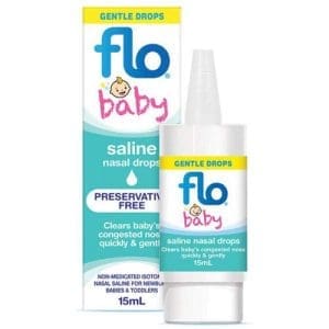3* Flo Saline Nasal Drops For Babies 15ml