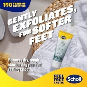Scholl Expertcare Polish Glow Foot Scrub Infused With Volcanic Pumice Stone Scrub For Soft Radiant Feet 75ml - Image 6