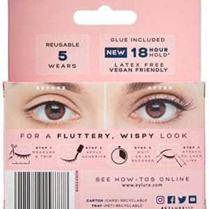 Eylure Fluttery Light No. 117 Twin False Lashes Pack - Image 3
