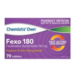 Chemists' Own Fexo Tablets 180mg 70 Tablets